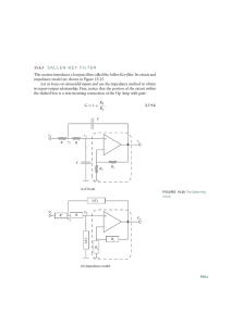 15.6.5 SALLEN-KEY FILTER This section introduces a lowpass filter