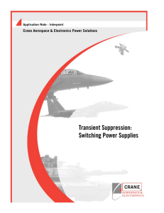 Transient Suppression: Switching Power Supplies