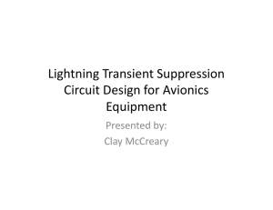Lightning Transient Suppression Circuit Design for Avionics