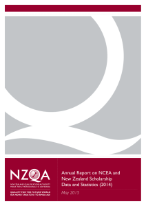 Annual Report on NCEA and New Zealand Scholarship