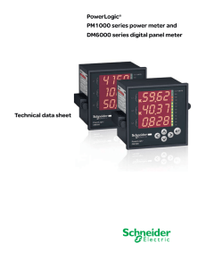 PM1000 series power meter and DM6000 series digital panel meter
