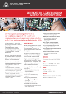 Electrotechnology - Pre-apprenticeship