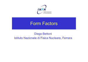 Form Factors - INFN Sezione di Ferrara