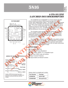 UCN5816 - Allegro Microsystems