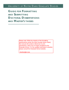 Styleguide for formatting dissertations and theses