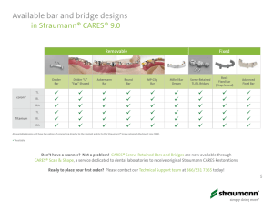 Available bar and bridge designs