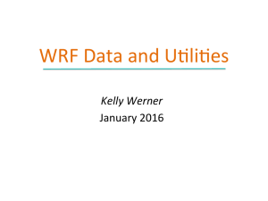 WRF Data and U?li?es
