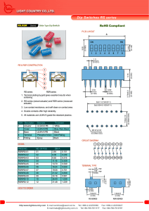 Dip Switches RS series - Light Country Co.,Ltd
