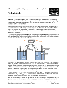Voltaic Cells - VCC Library - Vancouver Community College