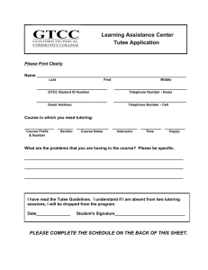 Learning Assistance Center Tutee Application