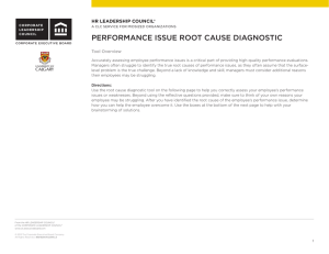 PERFORMANCE ISSUE ROOT CAUSE DIAGNOSTIC