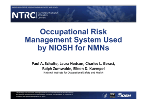 Occupational Risk Management System Used by NIOSH for NMNs