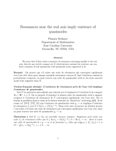 Resonances near the real axis imply existence of quasimodes