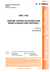SPG 1184 Centre Tapped Electrolysis Bond Chokes (30A per Rail)