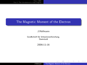 The Magnetic Moment of the Electron