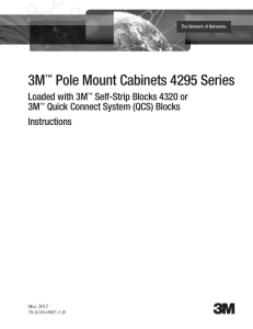 3M™ Pole Mount Cabinets 4295 Series Instructions