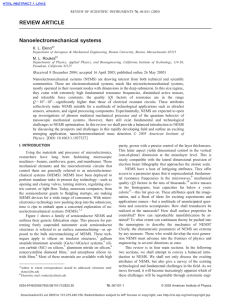 REVIEW ARTICLE Nanoelectromechanical systems