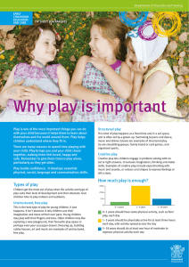 Tip Sheet for Parents - Why play is important