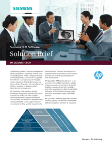 HP and Siemens PLM – Quickstart PLM
