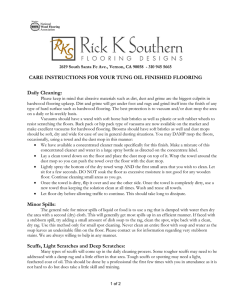 RKS Care Instructions for Tung Oil Floors
