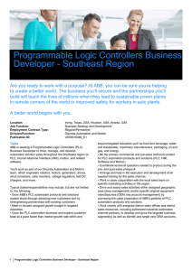 Programmable Logic Controllers Business Developer