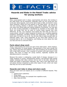 Hazards And Risks In The Retail Trade