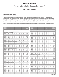 Fiber Glass Insulation Fact Sheet (US)