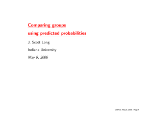 Comparing groups using predicted probabilities