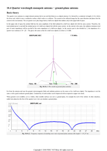 10.4 Quarter wavelength monopole antenna − ground