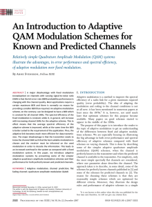 An Introduction to Adaptive QAM Modulation Schemes for Known