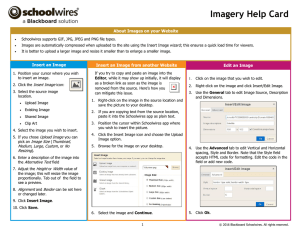 Imagery Help Card - Schoolwires© Help Resources