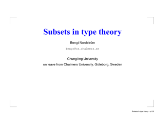 Subsets in type theory