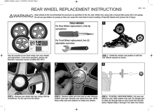 l•warning: rear wheel replacement instructions