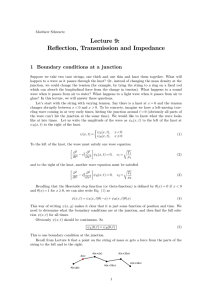 Lecture 9: Reflection, Transmission and Impedance
