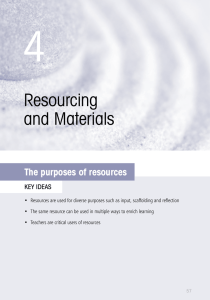 Resourcing and Materials - Teaching and Learning Languages: A