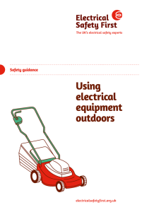 Using electrical equipment outdoors
