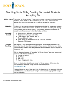 Teaching Social Skills, Creating Successful Students