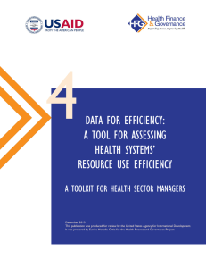 data for efficiency: a tool for assessing health systems` resource use