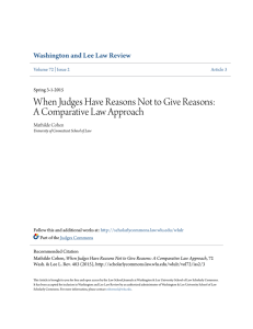 When Judges Have Reasons Not to Give Reasons: A Comparative