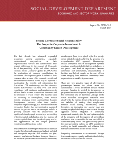 Beyond Corporate Social Responsibility: The Scope