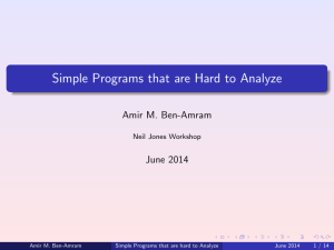 Simple Programs that are Hard to Analyze
