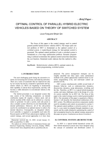 optimal control of parallel hybrid electric vehicles based on theory of