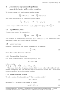 coupled first order differential equations
