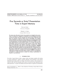 Five Seconds or Sixty Presentation Time in Expert Memory