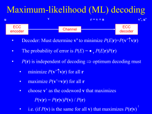 Maximum-likelihood (ML) decoding