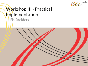Workshop Practical Implementation