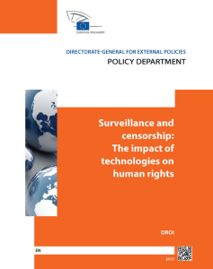 Surveillance and censorship:The impact of technologies on human