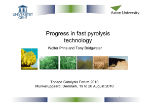 Progress in fast pyrolysis technology