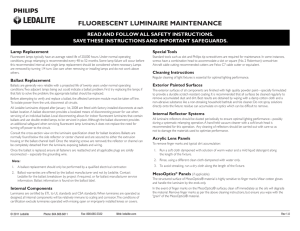 fluorescent luminaire maintenance