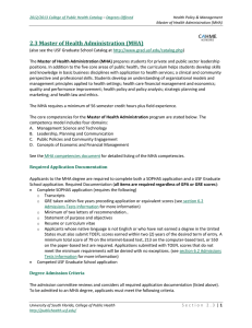 2.3 Master of Health Administration (MHA) - USF Health